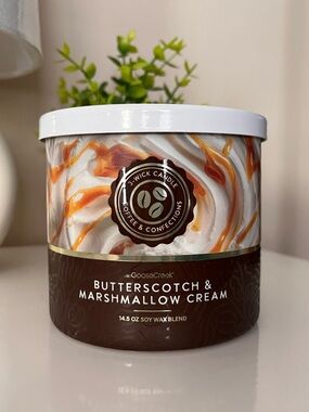 NWT Goose Creek 3 Wick Candle, Butterscotch & Marshmallow Cream Scent